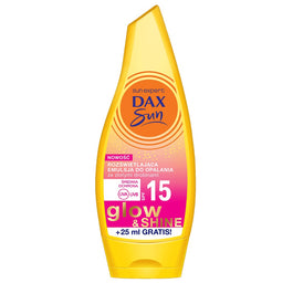 Dax Sun Rozświetlająca emulsja do opalania ze złotymi drobinami Glow&Shine SPF15 175ml