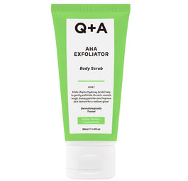 Q+A AHA Exfoliator Body Scrub mini wygładzający peeling do ciała z kwasami AHA 50ml