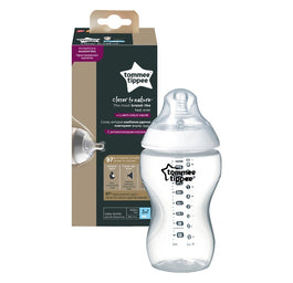 Tommee Tippee Closer To Nature butelka do karmienia ze smoczkiem silikonowym 3m+ 340ml