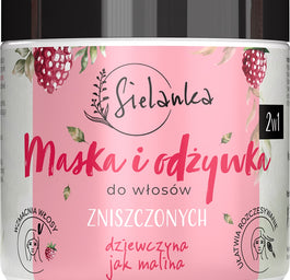 Sielanka 2 w 1 maska i odżywka do włosów zniszczonych Malina 250ml