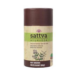Sattva Natural Herbal Dye for Hair naturalna ziołowa farba do włosów Nut Brown 150g