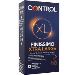 Control Finissimo Xtra Large bardzo cienkie prezerwatywy z naturalnego lateksu w rozmiarze XL 12szt.