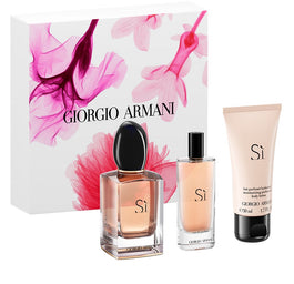 Giorgio Armani Si zestaw woda perfumowana spray 50ml + woda perfumowana spray 15ml + balsam do ciała 50ml