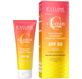 Eveline Cosmetics Vitamin C 3x Action nawilżająco-ochronny krem do twarzy SPF50 30ml