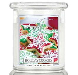 Kringle Candle Średnia świeca zapachowa z dwoma knotami Holiday Cookies 411g