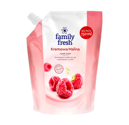 Family Fresh Kremowa Malina nawilżające mydło do rąk z ekstraktem z malin 750ml