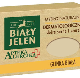 Biały Jeleń Apteka Alergika mydło naturalne dermatologiczne do skóry suchej i szarej Glinka Biała 125g
