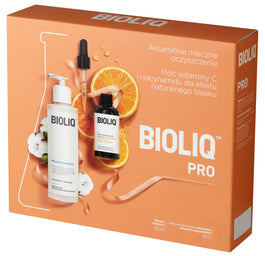 BIOLIQ Pro zestaw skoncentrowane serum z fotostabilną witaminą C i niacynamidem 20ml + Clean mleczko micelarne 135ml