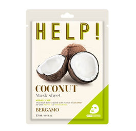 BERGAMO Help Sheet Mask maska do twarzy z Coconut 25ml