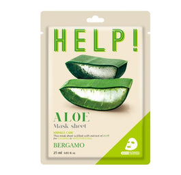 BERGAMO Help Sheet Mask maska do twarzy z Aloesem 25ml