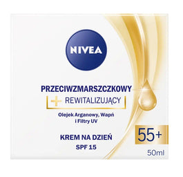 Nivea Przeciwzmarszczkowy + Rewitalizujący krem na dzień SPF15 55+ 50ml