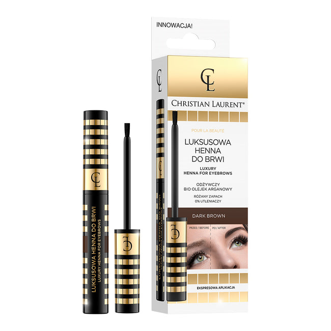 Christian Laurent Pour La Beaute luksusowa henna do brwi Dark Brown 6ml