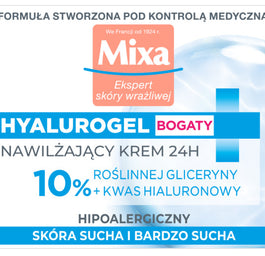 MIXA Hyalurogel bogaty krem intensywnie nawilżający 50ml