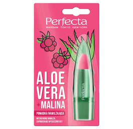 Perfecta Aloe Vera nawilżająca pomadka do ust z aloesem i maliną 5g