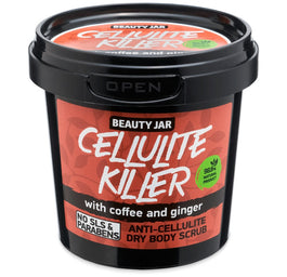 BEAUTY JAR Cellulite Killer antycellulitowy suchy peeling do ciała z kawą i imbirem 150g