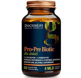 Doctor Life Pro+Pre Biotic suplement diety dla dzieci 60 kapsułek