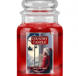 Country Candle Duża świeca zapachowa z dwoma knotami 'Twas the Night 652g