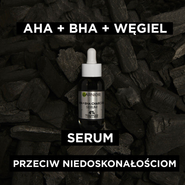Garnier Pure Active serum przeciw niedoskonałościom AHA + BHA + Węgiel 30ml