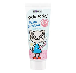 MomMe Kicia Kocia pasta do zębów z fluorem 0-3 lat Guma Balonowa 50ml