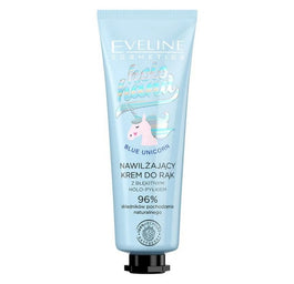 Eveline Cosmetics Holo Hand Blue Unicorn nawilżający krem do rąk z błękitnym holo-pyłkiem 50ml