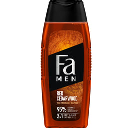 Fa Men Red Cedarwood żel pod prysznic z formułą 2w1 o zapachu nut drzewnych czerwonego cedru 400ml