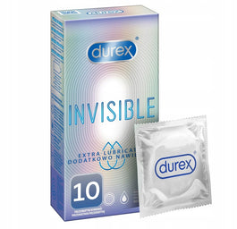 Durex Durex prezerwatywy Invisible dodatkowo nawilżane 10 szt cienkie