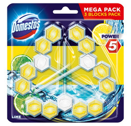 Domestos Power 5 Lime kostka toaletowa 3x55g