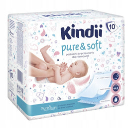 Kindii Pure & Soft podkłady jednorazowe do przewijania niemowląt 10szt.