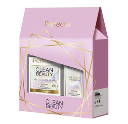 Perfecta Clean Beauty zestaw przeciwzmarszczkowy krem do twarzy 60+ 50ml + wygładzający krem pod oczy 15ml