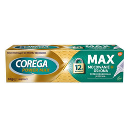 Corega Power Max Mocowanie + Osłona krem mocujący do protez o miętowym smaku 40g