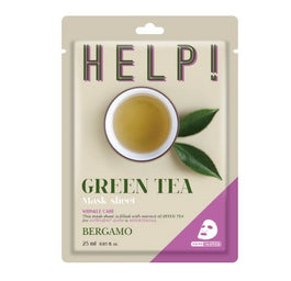 BERGAMO Help Sheet Mask maska do twarzy z Green Tea 25ml