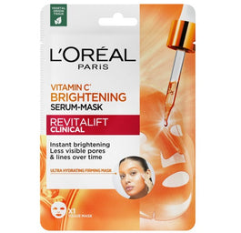 L'Oreal Paris Revitalift Clinical rozświetlająca maska-serum w płachcie z witaminą C i kwasem salicylowym 26g