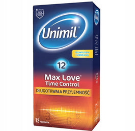 Unimil Max Love Time Control nawilżane lateksowe prezerwatywy 12szt