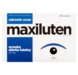 Maxiluten Suplement diety wspomagający zdrowie oczu z wysoką dawką luteiny 24mg 30 tabletek