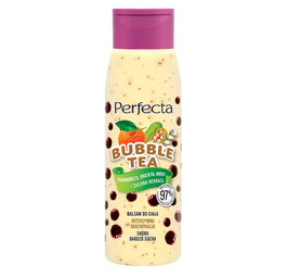 Perfecta Bubble Tea intensywnie regenerujący balsam do ciała Pomarańcza + Oriental Wood + Zielona Herbata 400ml