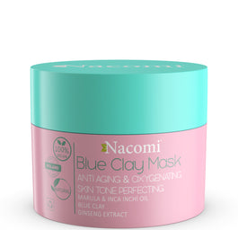 Nacomi Vegan Blue Clay Mask Anti Aging Oxygenating maska niebieska przeciwzmarszczkowo dotleniająca 50ml