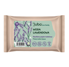 Luba Eco Family nawilżany papier toaletowy z Wodą Lawendową 50szt.