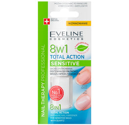 Eveline Cosmetics Nail Therapy Professional 8in1 Sensitive Total Action wzmacniająca odżywka do paznokci 12ml