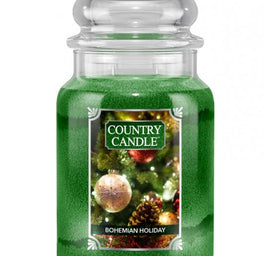 Country Candle Duża świeca zapachowa z dwoma knotami Bohemian Holiday 680g