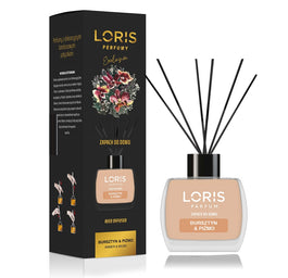 LORIS Reed Diffuser dyfuzor zapachowy z patyczkami Bursztyn & Piżmo 120ml