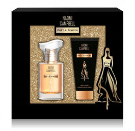 Naomi Campbell Pret A Porter zestaw woda toaletowa spray 15ml + balsam do ciała 50ml