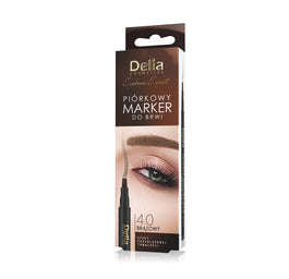 Delia Tripple Stylist Pen 24H piórkowy marker do brwi 4.0 Brązowy