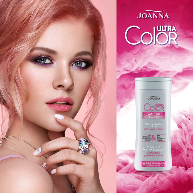 Joanna Ultra Color szampon nadający różowy odcień do włosów blond i rozjaśnianych 200ml