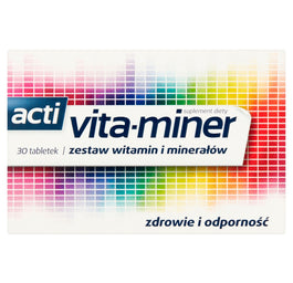 Acti vita-miner Zestaw witamin i minerałów suplement diety 30 tabletek