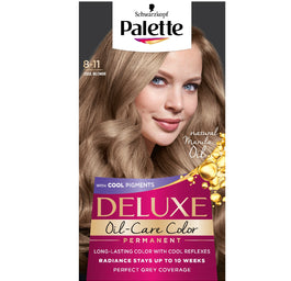 Palette Deluxe Oil-Care Color farba do włosów trwale koloryzująca z mikroolejkami 8-11 Chłodny Blond