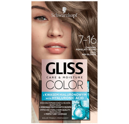 Gliss Color Care & Moisture farba do włosów trwała 7-16 Chłodny Popielaty Blond