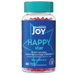 Bodymax Joy Happy Star dobry nastrój i równowaga emocjonalna suplement diety 60 żelek o smaku truskawkowym