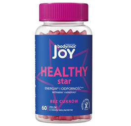 Bodymax Joy Healthy Star energia i odporność suplement diety 60 żelek o smaku malinowym