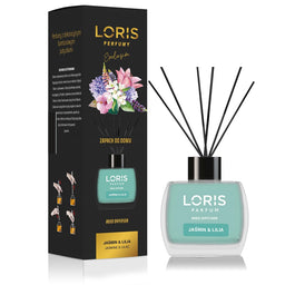 LORIS Reed Diffuser dyfuzor zapachowy z patyczkami Jaśmin & Lilia 120ml