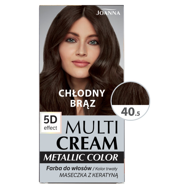 Joanna Multi Cream Metallic Color farba do włosów 40.5 Chłodny Brąz